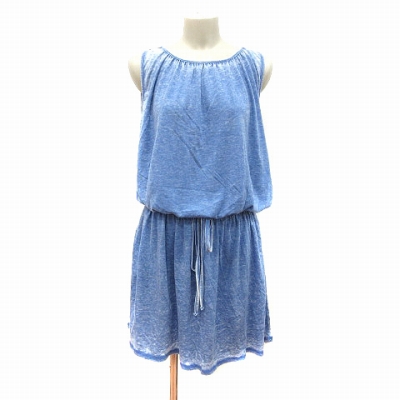 ローズバッド Rose Bud ワンピース ひざ丈 ノースリーブ ウエストマーク F 青 ブルー Ct レディース 195 ベクトルパーク