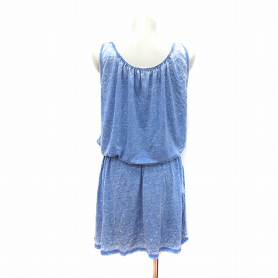 ローズバッド Rose Bud ワンピース ひざ丈 ノースリーブ ウエストマーク F 青 ブルー Ct レディース 195 ベクトルパーク