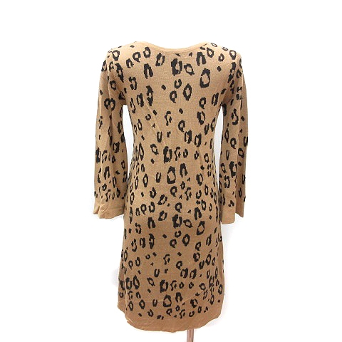 ビームスハート Beams Heart ワンピース ミニ 長袖 ヒョウ柄 レオパード ベージュ St レディース 195 ベクトルパーク