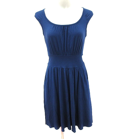 スリードッツ Three Dots ワンピース ミニ カットオフ ノースリーブ Xs 紺 ネイビー Au レディース 195 ベクトルパーク