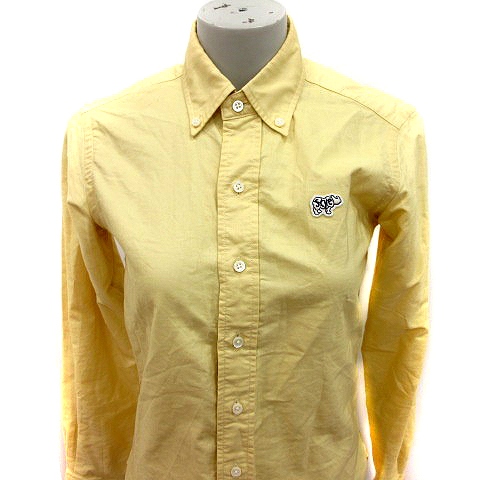 サイ ベーシックス Scye Basics シャツ ブラウス ボタンダウン 長袖 36 黄色 イエロー Rt レディース 195 ベクトルパーク