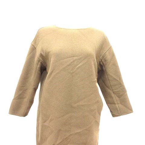 ユナイテッドアローズ United Arrows ひざ丈ワンピース ウール カシミヤ混 長袖 36 茶 ブラウン Yk レディース 195 ベクトルパーク