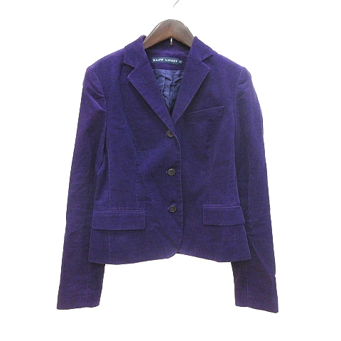ラルフローレン Ralph Lauren テーラードジャケット コーデュロイ 総裏地 11 紫 パープル Ct レディース 195 ベクトルパーク