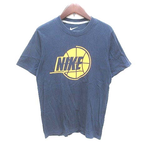 ナイキ Nike Tシャツ クルーネック ロゴ 半袖 M 紺 ネイビー オレンジ Yk レディース 195 ベクトルパーク