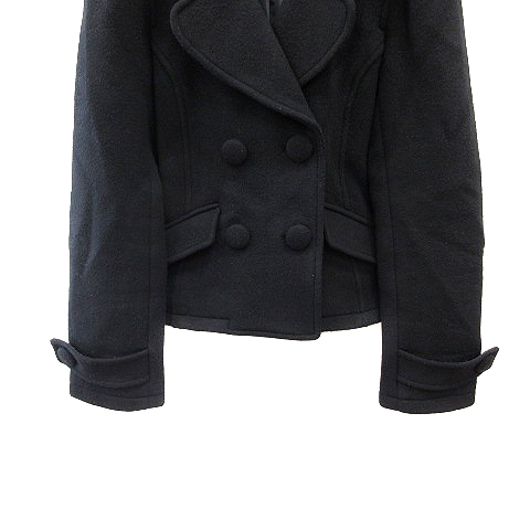 ミミ ロジャー Mimi Roger ショートコート ダブル 総裏地 ウール 0 黒 ブラック Au レディース 195 ベクトルパーク