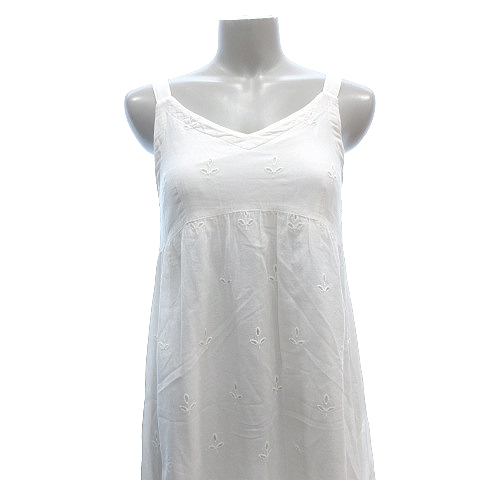 キッドブルー Kid Blue キャミワンピース ひざ丈 刺繍 白 ホワイト Ct レディース 195 ベクトルパーク