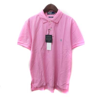 未使用品 ポロ バイ ラルフローレン Polo By Ralph Lauren ポロシャツ 半袖 鹿の子 L ピンク Yi メンズ 195 ベクトルパーク