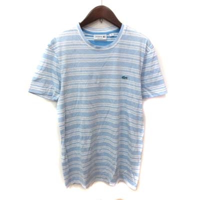ラコステ Lacoste カットソー Tシャツ 半袖 ボーダー 青 ブルー Yi メンズ 195 ベクトルパーク