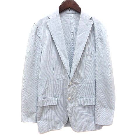 ユナイテッドアローズ United Arrows テーラードジャケット ストライプ S グレー 白 ホワイト Yk メンズ 195 ベクトルパーク