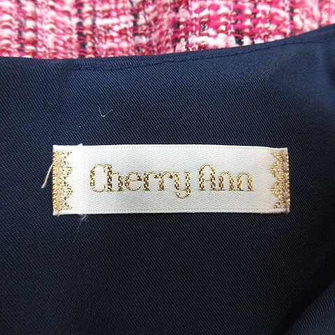 チェリーアン Cherryann ワンピース ひざ丈 ノースリーブ ツイード ビジュー S 赤 レッド 紺 ネイビー St レディース 195 ベクトルパーク チェリーアン Cherryann ワンピース ひざ丈 ノースリーブ ツイード ビジュー S 赤 レッド 紺 ネイビー St レディース 195 ベクトルパーク
