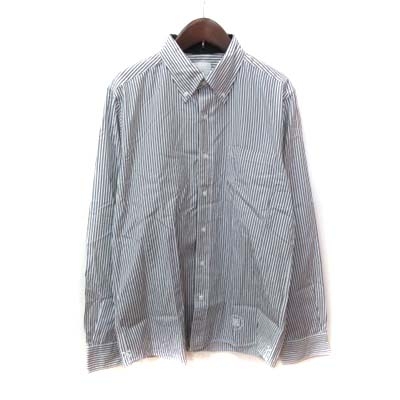 ユニフォームエクスペリメント Uniform Experiment ドレスシャツ ボタンダウン ストライプ 2 黒 ブラック 白 ホワイト Yi メンズ 195 ベクトルパーク