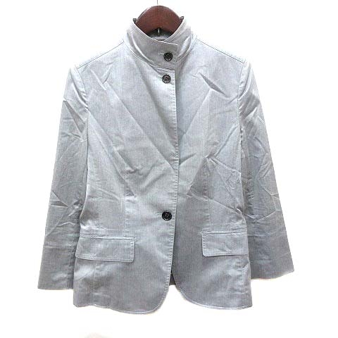 バーバリー ロンドン Burberry London スタンドカラージャケット 背抜き 42 グレー Yk レディース 195 ベクトルパーク