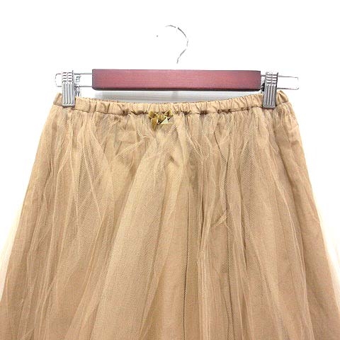 ビリティス ディ セッタン Bilitis Dix Sept Ans チュールスカート フレア ミニ ベージュ Yk レディース 195 ベクトルパーク