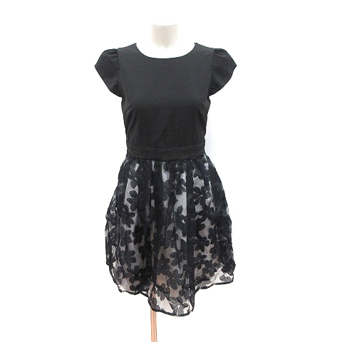 ジルバイジルスチュアート Jill By Jillstuart ワンピース ひざ丈 フレンチスリーブ ウエストマーク 切替 オーガンジー 花柄 S 黒 ブラック Ct レディース 195 ベクトルパーク ジルバイジルスチュアート Jill By Jillstuart ワンピース ひざ丈 フレンチスリーブ ウエストマーク 切替 オーガンジー 花柄 S 黒 ブラック Ct レディース 195 ベクトルパーク