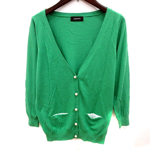 ジャスグリッティー Jusglitty カーディガン ニット 長袖 2 緑 グリーン Rt レディース 195 ベクトルパーク