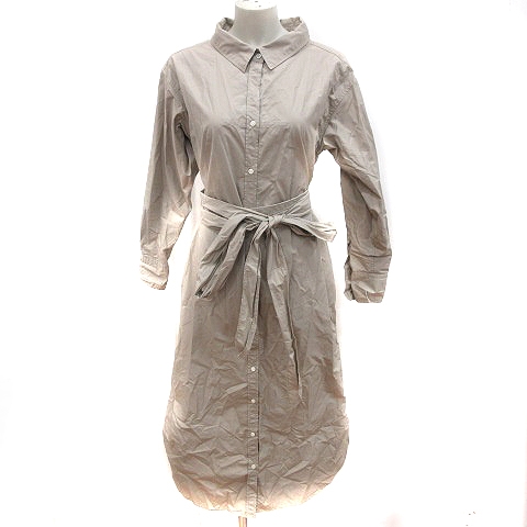 レッドクローバー Red Clover シャツワンピース タイト ロング 長袖 ウエストマーク ベージュ Rt レディース 195 ベクトルパーク