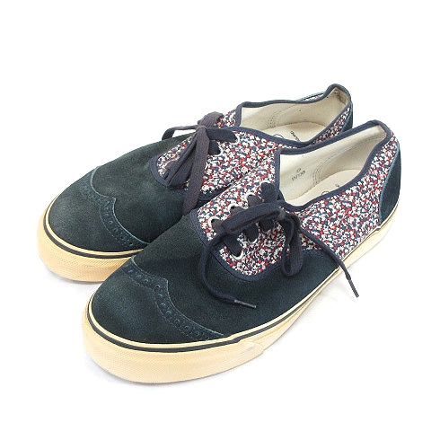 ケッズ Keds スニーカー シューズ ローカット スエード 切替 総柄 9 紺 ネイビー Ct メンズ 195 ベクトルパーク