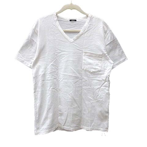 デンハム Denham Tシャツ Vネック 半袖 S 白 ホワイト Yk メンズ 195 ベクトルパーク