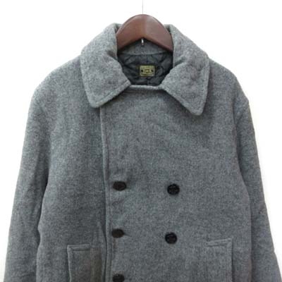 エドウィン Edwin Pコート ピーコート 総裏地 ウール M グレー Yi メンズ 195 ベクトルパーク