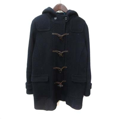 バーニーズニューヨーク Barneys New York ダッフルコート ロング 総裏地 ウール 40 紺 ネイビー Yi レディース 195 ベクトルパーク