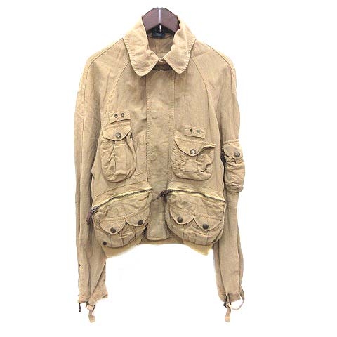 ラルフローレン RALPH LAUREN ミリタリージャケット ジップアップ 麻 