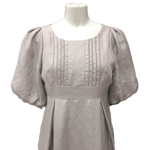 マルティニーク Martinique ワンピース ひざ丈 五分袖 バルーン袖 グレージュ Ct レディース 195 ベクトルパーク