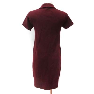 ザラ Zara Knit ニットワンピース ひざ丈 半袖 赤 ボルドー Yi レディース 195 ベクトルパーク
