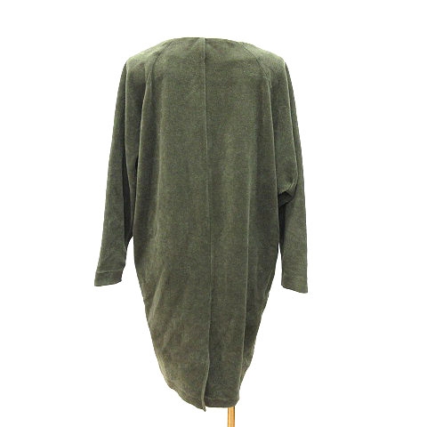 ニコアンド Niko And コーデュロイワンピース コクーン ひざ丈 長袖 ドルマンスリーブ 3 緑 カーキ Ct レディース 195 ベクトルパーク