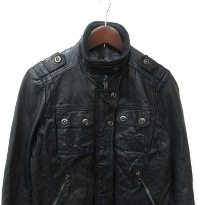 ヒルフィガーデニム HILFIGER DENIM レザージャケット ゴットスキン 総 