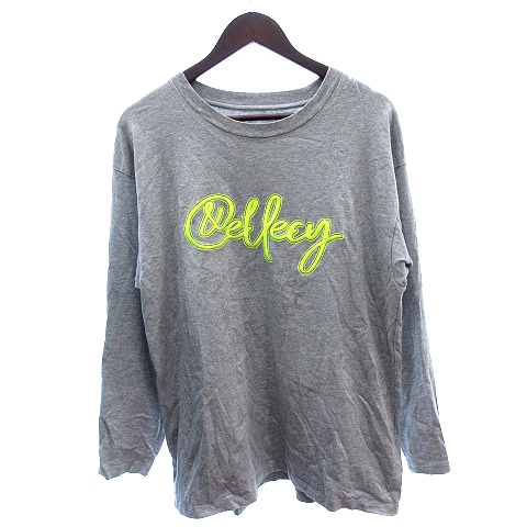 アンドエルシー Ellecy カットソー Tシャツ Uネック 刺繍 長袖 M グレー Au メンズ 195 ベクトルパーク