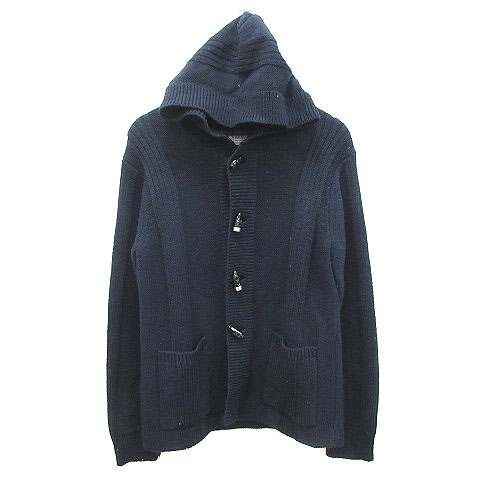 ジュンメン Jun Men ニットカーディガン 長袖 ウール L 紺 ネイビー Ct メンズ 195 ベクトルパーク