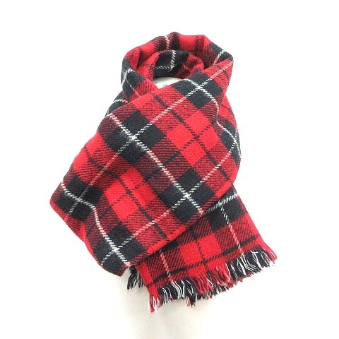 ロッソ Rosso アーバンリサーチ マフラー ストール チェック F 赤 レッド 黒 ブラック 白 ホワイト Yk レディース 195 ベクトルパーク