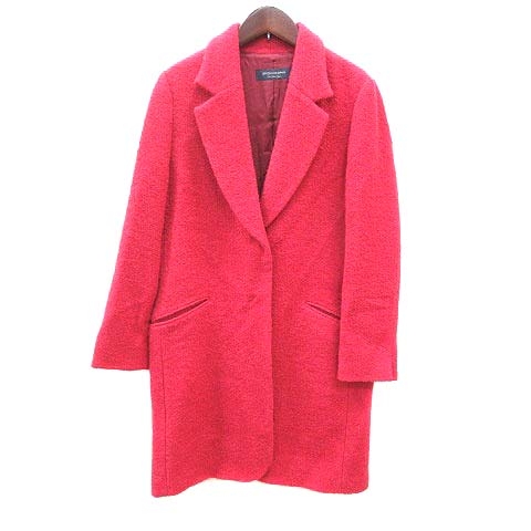 スピック スパン Spick Span チェスターコート 総裏地 ウール 36 赤 レッド Yk レディース 195 ベクトルパーク