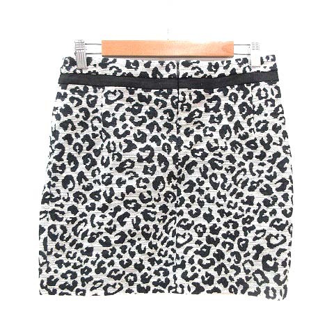 コントワーデコトニエ Comptoir Des Cotonniers タイトスカート ミニ ヒョウ柄 レオパード 36 黒 ブラック 白 ホワイト Yk レディース 195 ベクトルパーク