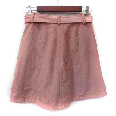 リランドチュール Rirandture フレアスカート ミニ フェイクスエード ウエストマーク 2 ピンク Yi レディース 195 ベクトルパーク