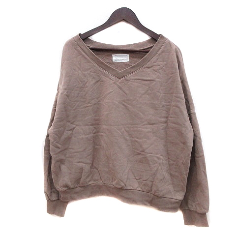 アンティカ Antiqua トレーナー スウェット Vネック ドルマンスリーブ 長袖 ベージュ Mn メンズ 195 ベクトルパーク