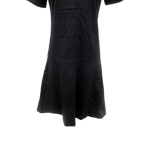 スーナウーナ Sunauna ワンピース Aライン ひざ丈 半袖 38 黒 ブラック Rt レディース 195 ベクトルパーク