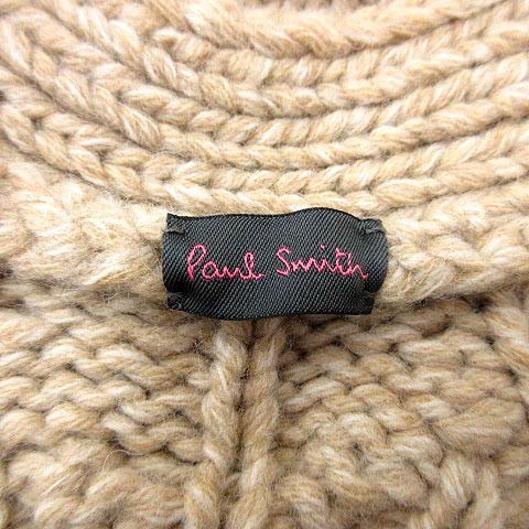 ポールスミスPaul Smith ポンチョベージュ毛100%