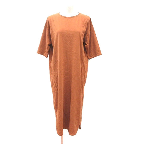 ビアズリー Beardsley ガリャルダガランテ カットソーワンピース ロング 五分袖 F 茶 ブラウン Ct レディース 195 ベクトルパーク