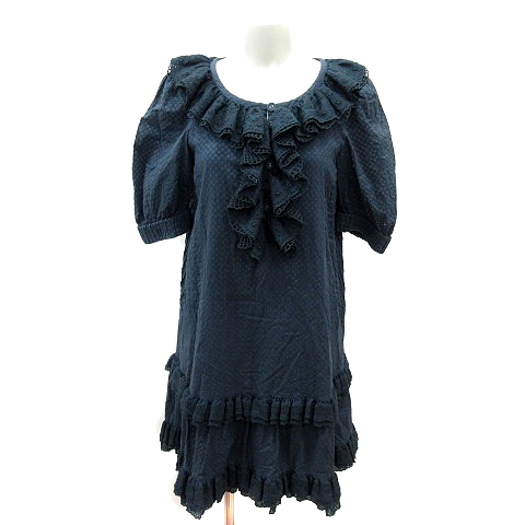 マークバイマークジェイコブス Marc By Marc Jacobs ワンピース ミニ 半袖 水玉 ドット 2 紺 ネイビー St レディース 195 ベクトルパーク