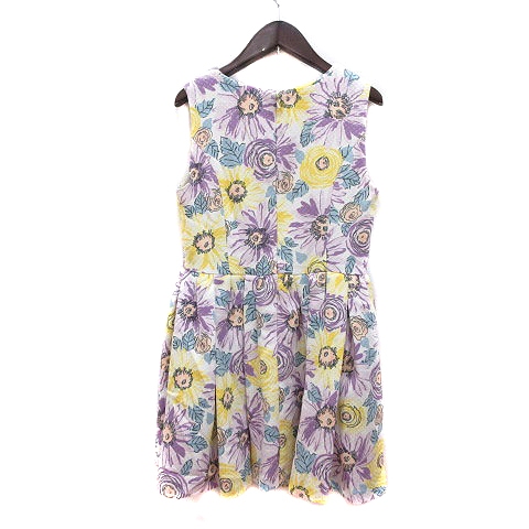 ダズリン Dazzlin ワンピース ミニ 花柄 ノースリーブ M 白 アイボリー Mn レディース 195 ベクトルパーク