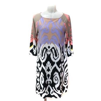 ティビ Tibi ひざ丈ワンピース 長袖 総柄 4マルチカラー Yi レディース 195 ベクトルパーク