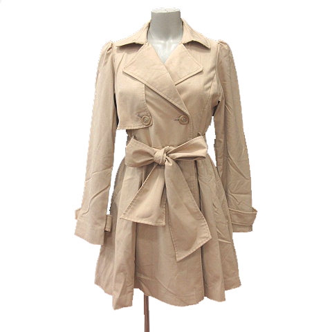 ダズリン Dazzlin トレンチコート ダブル フレア 総裏地 ウエストマーク S ベージュ Ct レディース 195 ベクトルパーク
