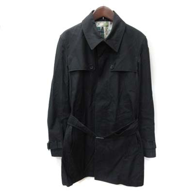 ポールスミス Paul Smith スプリングコート ステンカラー 背抜き S 黒 ブラック Yi メンズ 195 ベクトルパーク