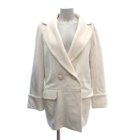 アプワイザーリッシェ Apuweiser Riche チェスターコート ショート 総裏地 ウール アンゴラ混 1 白 ホワイト Ct レディース 195 ベクトルパーク