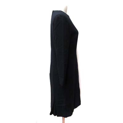 ハナエモリ Hanae Mori ブラックフォーマル ロングワンピース 長袖 ウール 9a3 黒 ブラック Yi レディース 195 ベクトルパーク