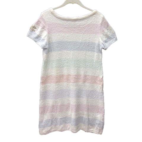 ジェラートピケ Gelato Pique ルームウェア ミニワンピース ニット ボーダー 半袖 F マルチカラー Yk レディース 195 ベクトルパーク