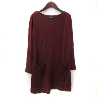ドロシーズ Drwcys ニットワンピース ひざ丈 長袖 1 赤 ボルドー Yi レディース 195 ベクトルパーク