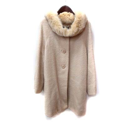 スナイデル Snidel ノーカラーコート 総裏地 フォックスファー F ベージュ Yi レディース 195 ベクトルパーク