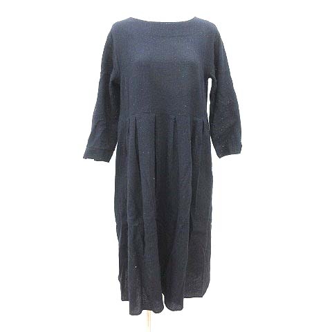 アデュートリステス ロワズィール Adieu Tristesse Loisir ロングワンピース ニット ウール 長袖 38 紺 ネイビー Yk レディース 195 ベクトルパーク